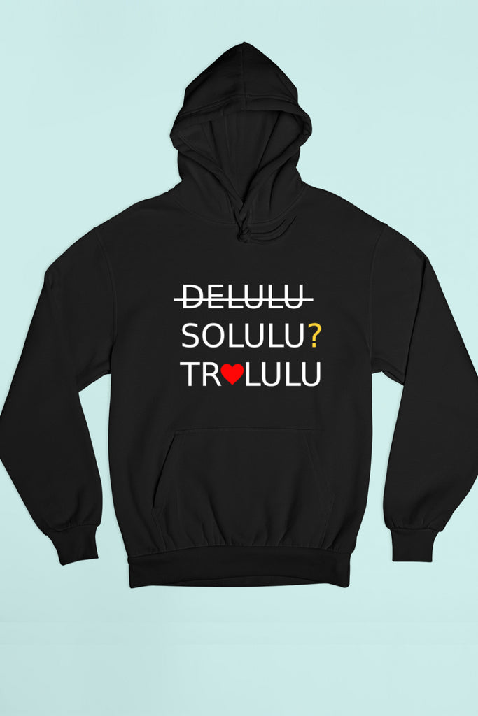 DELULU Black Hoodie