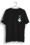 Heart Nature Regular Black Tshirt