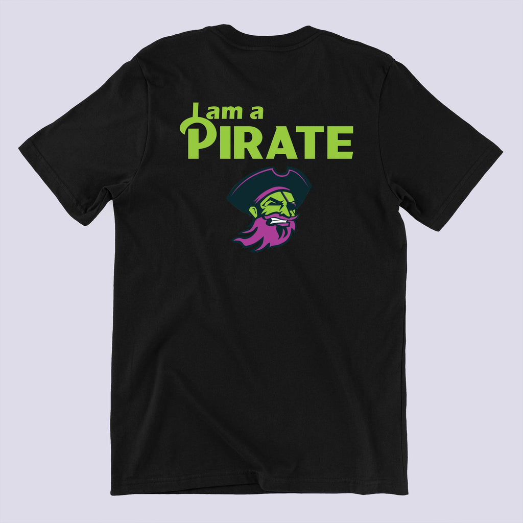 I Am A Pirate Graphic Printed Black T-shirt
