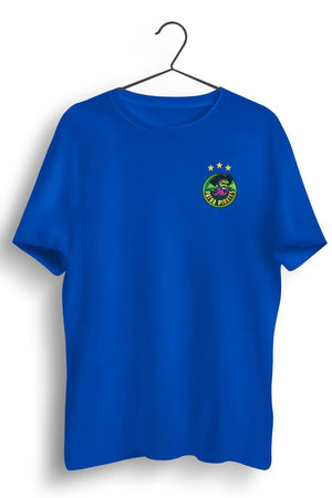 I Am A Pirate Graphic Printed Blue T-shirt