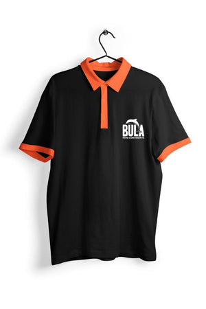 Five Continents Black and Orange Polo