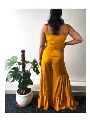 Yellow Ruffled Jumpsuit