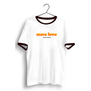 More Love White and Black Ringer Tee