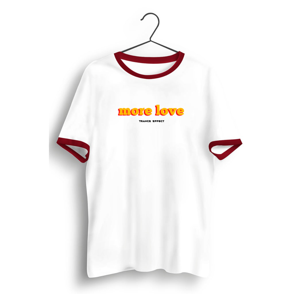 More Love White and Red Ringer Tee