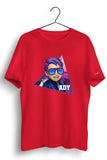 Ady Graphic Printed Red Tshirt