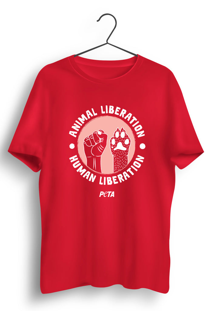 Animal / Human Liberation Red Tshirt