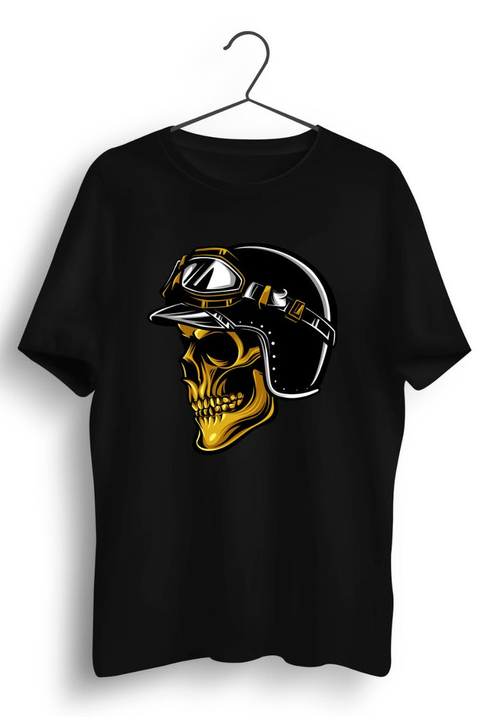 Skull Pilot Side Black Tshirt