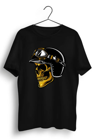Skull Pilot Side Black Tshirt