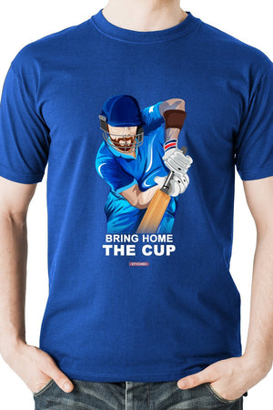 Bring Home The World Cup 2019 - Blue Cricket Fan Tee