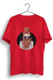 Calm Baba Graphic Printed Red Tshirt
