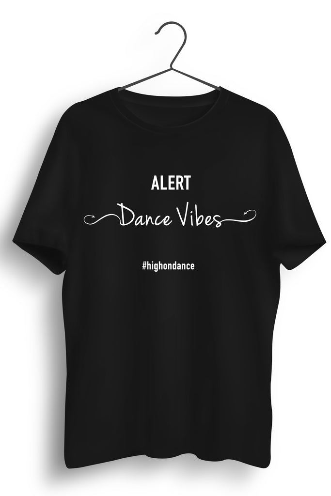 Dance Vibes Graphic Printed Black Tshirt