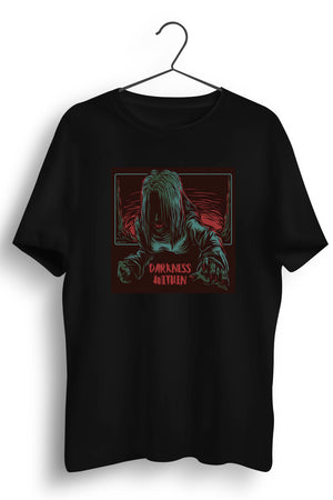 Darkness Within Graphic Printed Black Tshirt