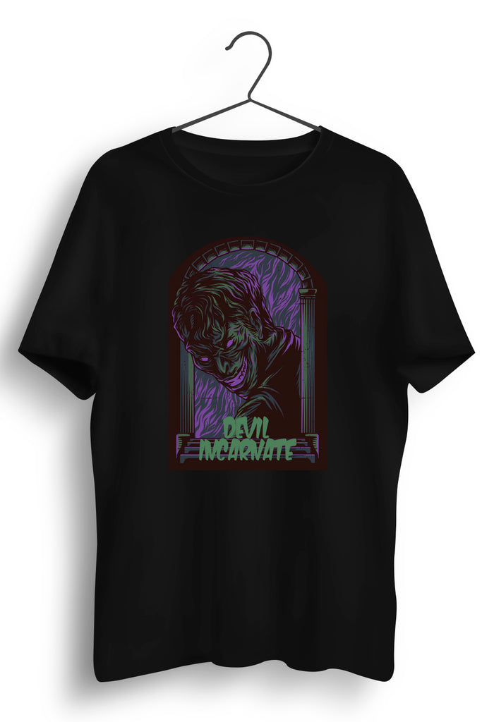 Devil Incarnate Graphic Printed Black Tshirt