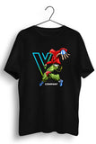 V Company Hip Hop Dance Graphic Printed Black Tshirt