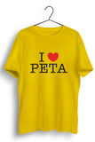 I Love Peta Yellow Tshirt