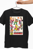 Indian Superheroes Assemble Black Tshirt