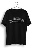 Ironic Logo Reflective Printed Black Tshirt