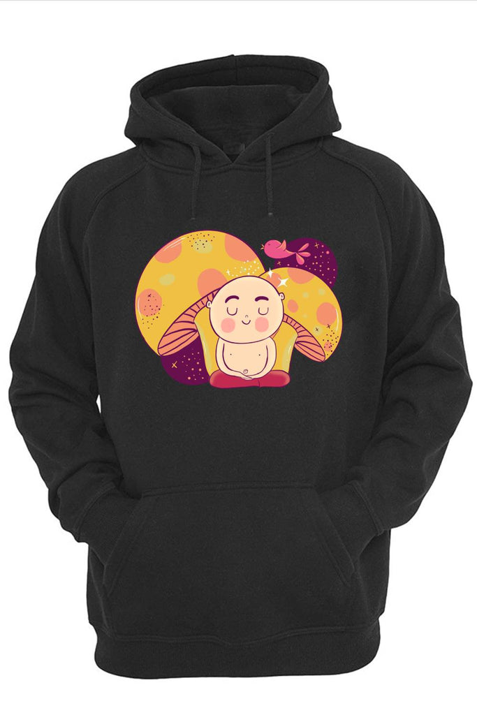 Meditating Monk Graphic Printed Hoodie