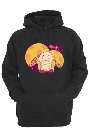 Meditating Monk Graphic Printed Hoodie