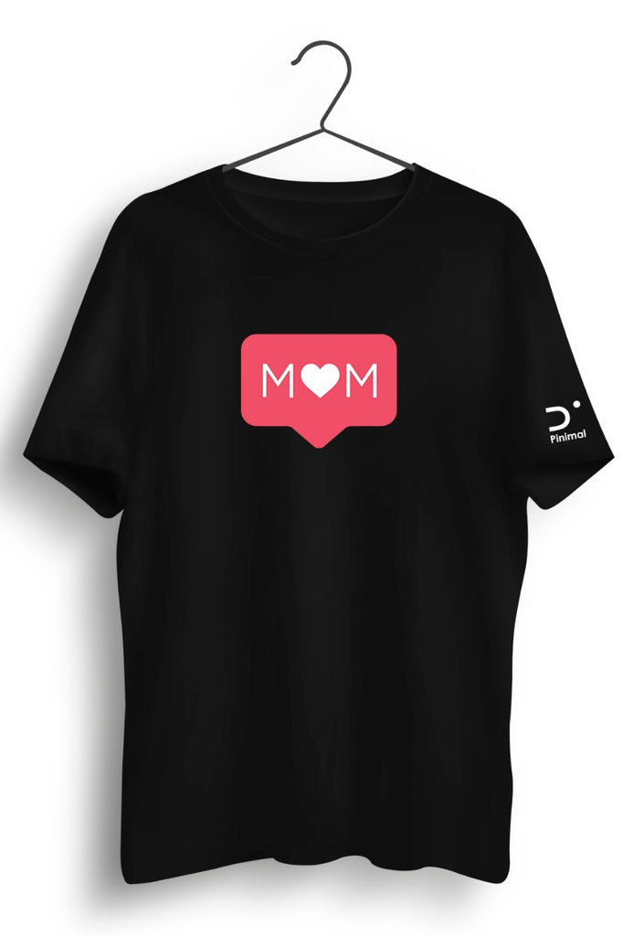 Mom Graphic Printed Black Tshirt