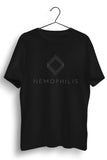 Nemophilis Black Tee with Reflective Grey Print
