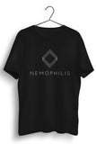Nemophilis Black Tee with White Print