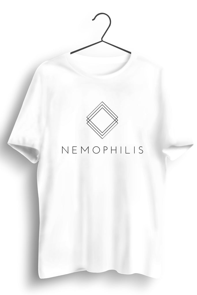 Nemophilis White Tee with Black Print