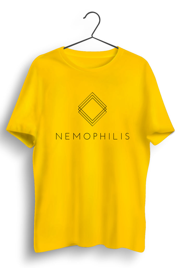 Nemophilis Yellow Tee with Black Print