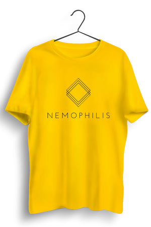 Nemophilis Yellow Tee with Black Print