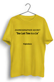 One Last Time Graphic Printed Yellow Tshirt