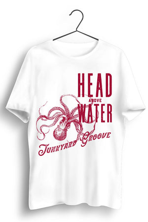Head Above Water Red Octopus Print