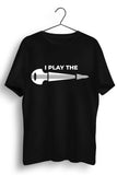 Sarod Horizontal Print Black Tshirt