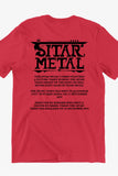 Sitar Metal We Will Never Exist Again Red Tshirt