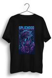 Splichood Graphic Printed Black Tshirt