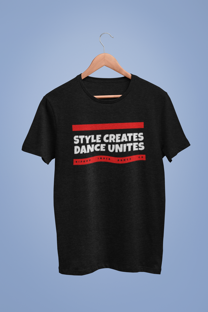 Hip Hop India Style Creates Dance Unites Black Tshirt