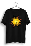 The Tattva Trip Sun Print Black Tshirt