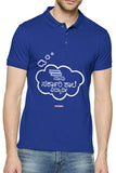 Save Govt. Schools Movement Tee - Styched In India Graphic Polo T-Shirt Blue