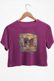 TSB Logo Printed Purple Crop Top