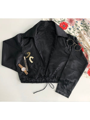 Cropped Shirt With Drawstring