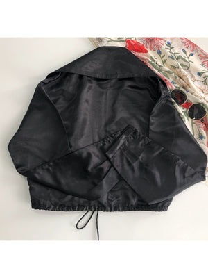 Cropped Shirt With Drawstring