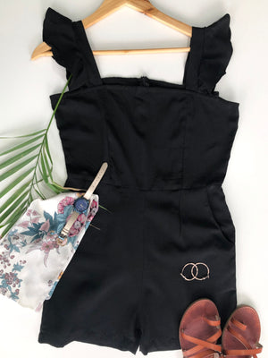 Ruffed Strap Romper