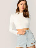 Hot White Crop Top