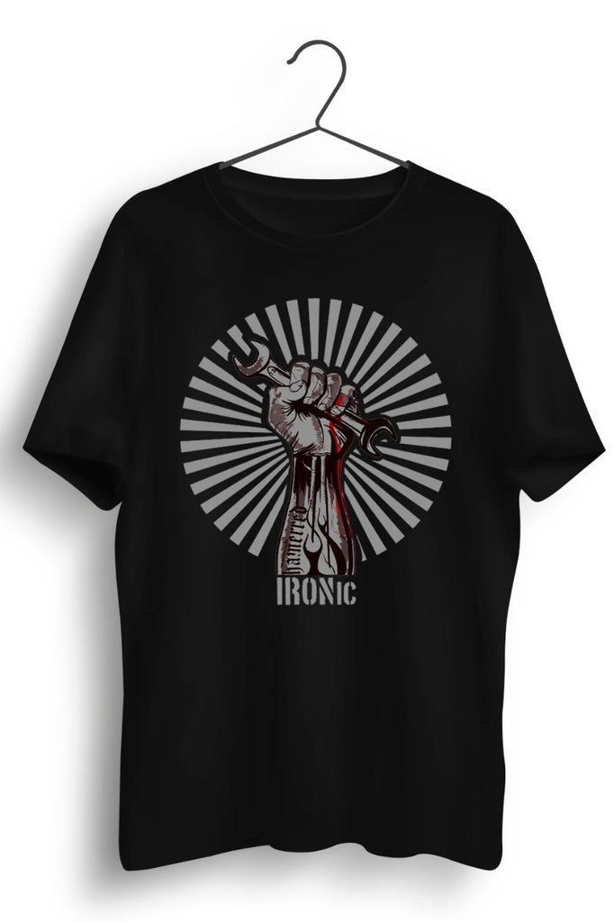 Wrench Rebel Graphic Printed Black Tshirt