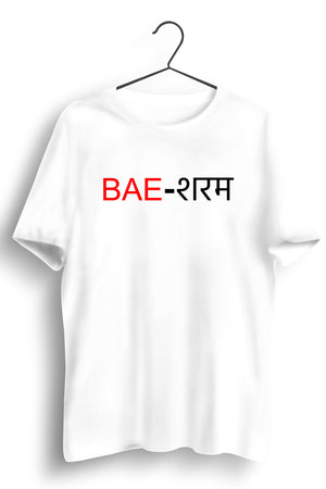 Baesharam Regular White Tshirt