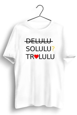 DELULU Regular White Tshirt