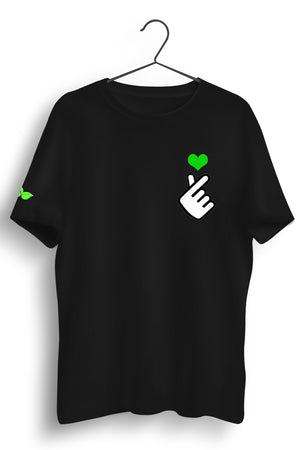 Heart Nature Regular Black Tshirt