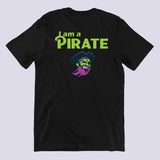 I Am A Pirate Graphic Printed Black T-shirt