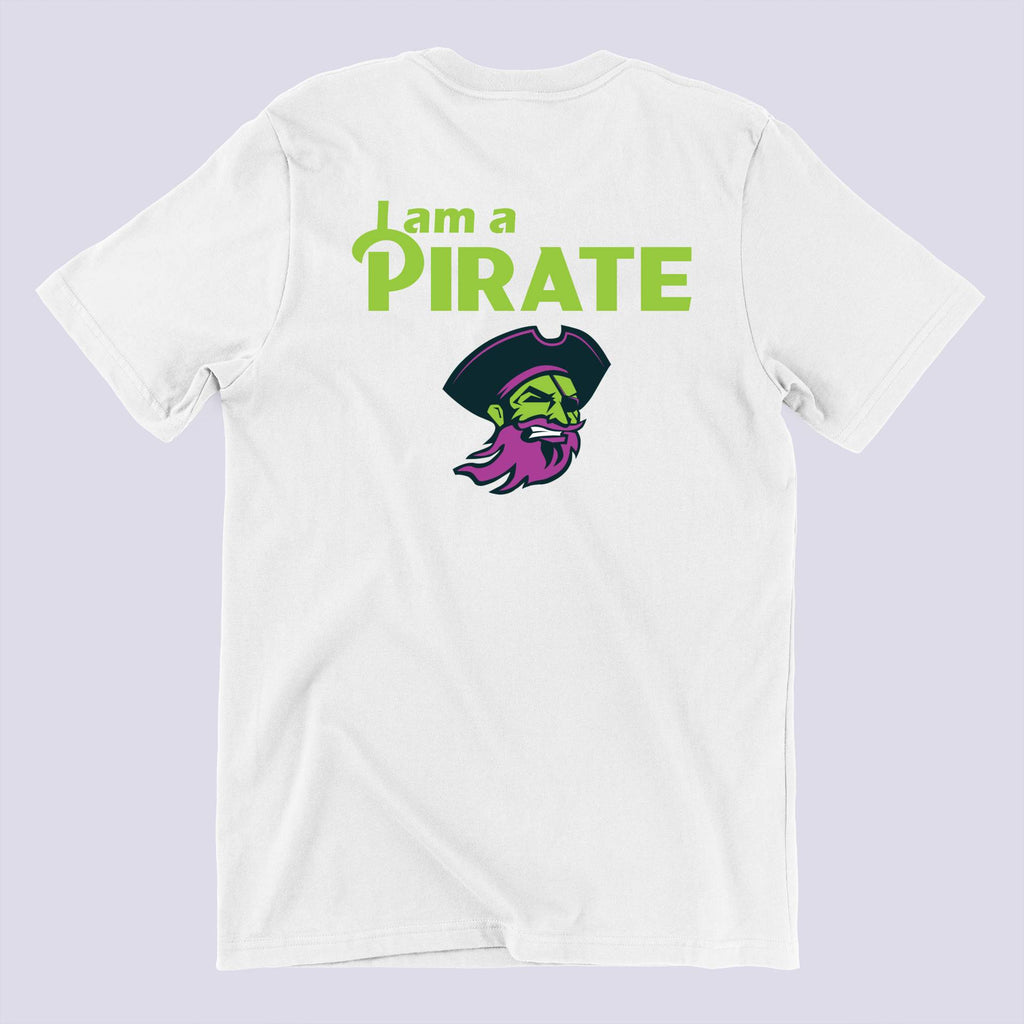I Am A Pirate Graphic Printed White T-shirt