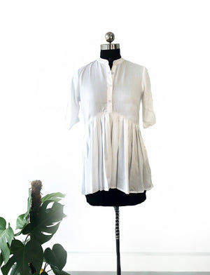 Button Down Pleated Top