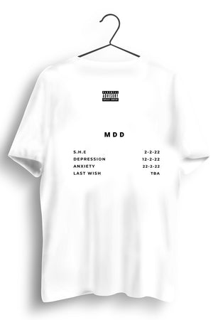 Healer MDD Graphic Printed White Tshirt
